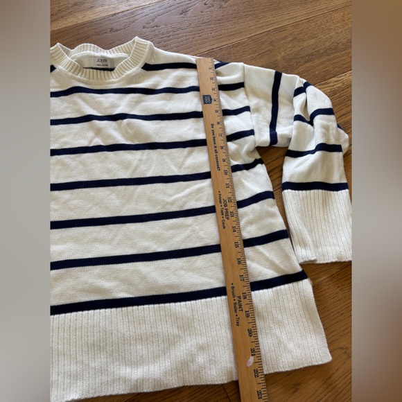 J.crew wide hem 100% cotton striped sweater womens - Picture 3 of 8